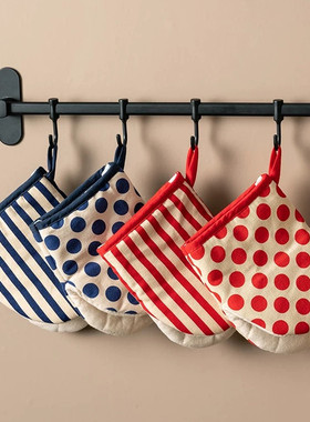 【15两只】日式隔热手套防烫手套微波炉烤箱烘焙防烫耐高温防滑棉