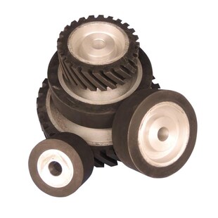 砂轮带机橡胶轮抛光机铝芯橡胶轮轮砂带轮包胶太阳轮动轮主胶AMJ