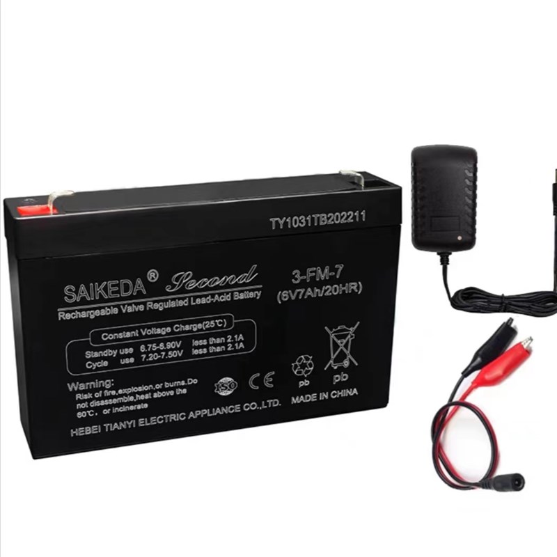 SAIKEDA6V4AH6V4.5AH6V7AH蓄电池儿童电动汽车摩托车拖拉机3FM4.5