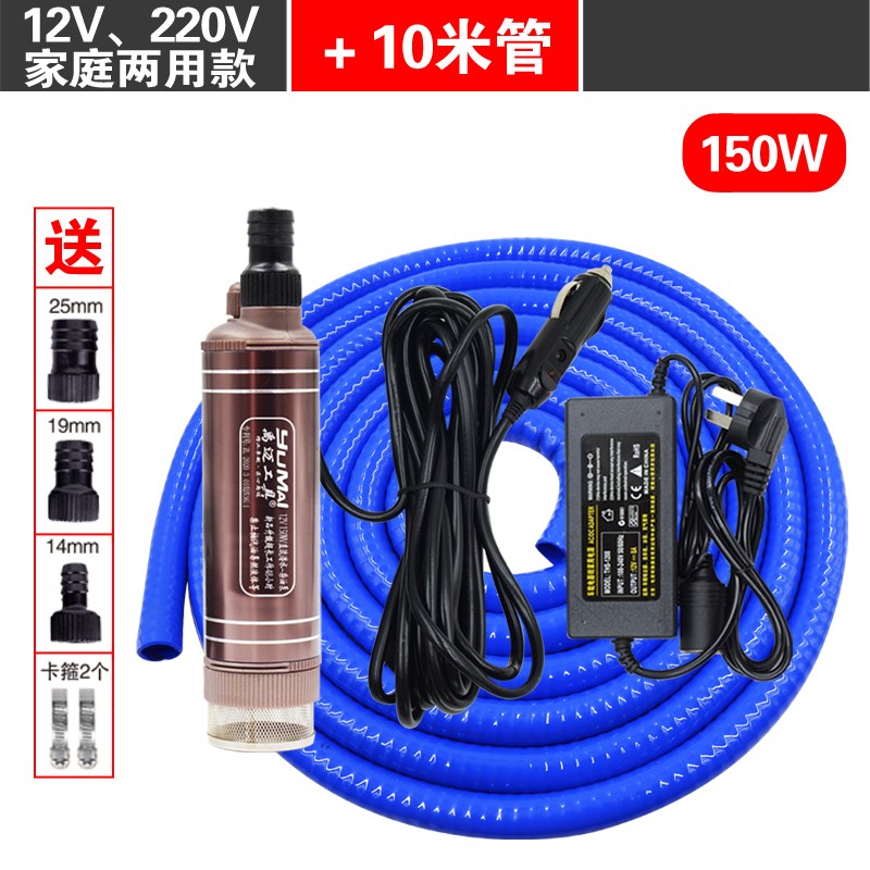 150W电动潜水泵抽油泵12V柴油泵24V抽水泵抽酒泵220V自吸小型家用