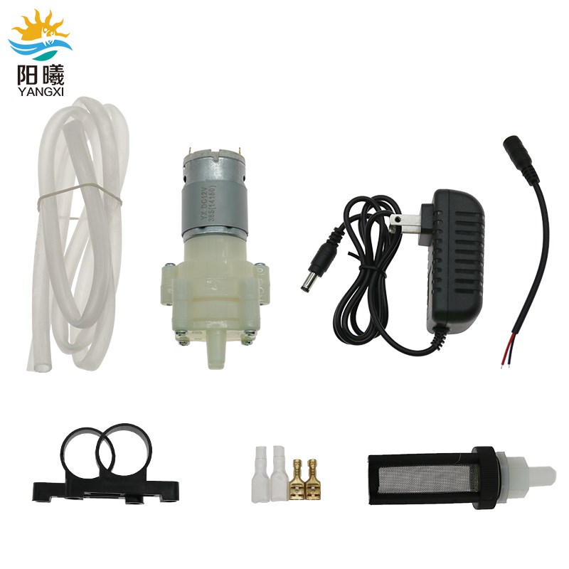 385水泵隔膜泵抽水机套装12V微型水泵浇花茶具功夫茶配件抽机油泵