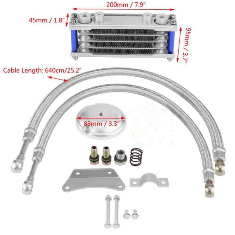 摩托GS200国俊藏獒战獒游侠草上飞摩托车改装油冷散热器可折弯管