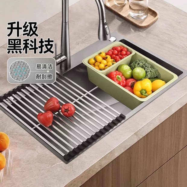 欧琳304不锈钢压纹单槽水槽