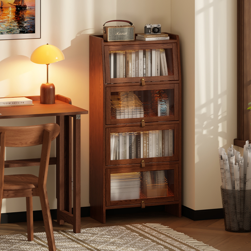 儿童书柜落地靠墙一体家用小书柜