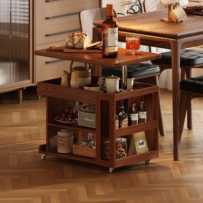 意式极简实木茶几家用小户型