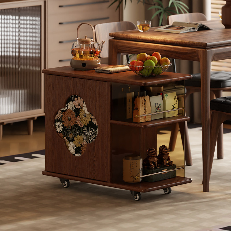全实木推车边几家用沙发柜储物小茶几可移动阳台茶桌多功能茶水柜,住宅家具,移动边几/推车,淘宝优惠券,粉丝福利购,淘宝优惠卷