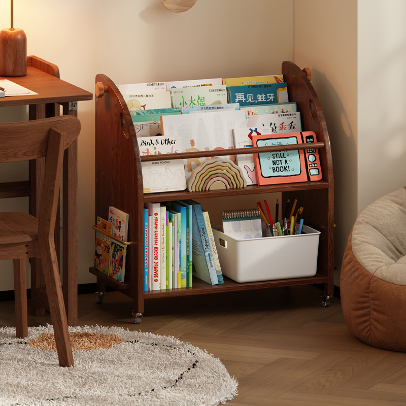 儿童书架可移动多层靠墙置物架