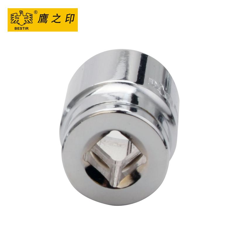 鹰之印 3/8六角短套筒10接口6角套筒头子6-24mm中飞棘轮扳手套管