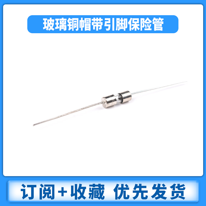 保险丝3*10MM玻璃铜帽带引脚保险管250V 0.5A 1A 2A 3A 4A 5A 10A