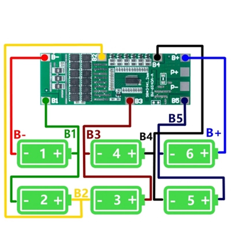 6串24V40A/20A带均衡电动工具 太阳能照明锂电池保护板集成BMS