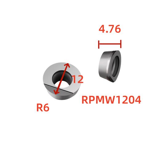 金刚石铣刀片PCD圆弧 RPMT1003/RPMT10T3/RPMT1204 R5/R6全圆刀粒