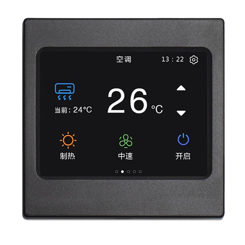 彩屏86盒触摸屏3.5寸人机界面工控触摸屏plc组态屏温控面板可编程