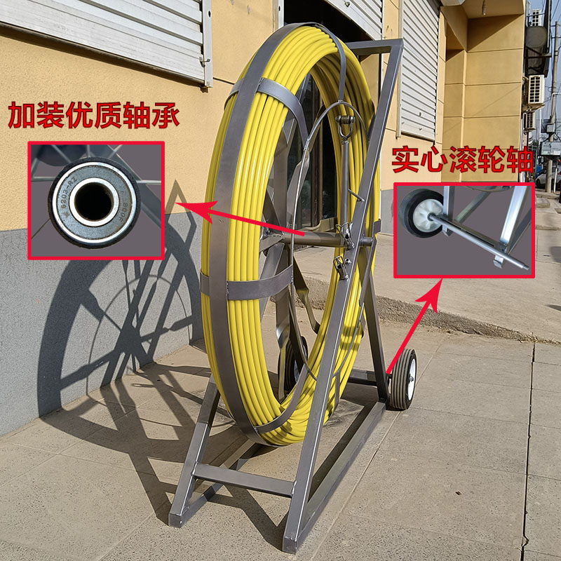 玻璃钢穿线神器加厚架子电力穿线棒通信管道引线器电缆通棒穿管器