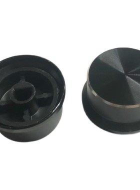 铝合金旋钮草帽型29X15MM黑色纹编码电位器旋钮烤箱调节旋钮D型轴