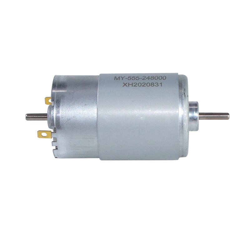 双出轴555直流电机24v 12v微型有刷高速大功率调速小型发电机马达