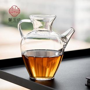 馨玉坊家用玻璃手执壶过滤泡茶器绿茶专用大号茶壶茶具红茶花茶壶