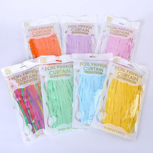 1*2m马卡龙雨丝帘 生日派对背景墙装饰流苏雨丝门帘 派对装饰雨丝