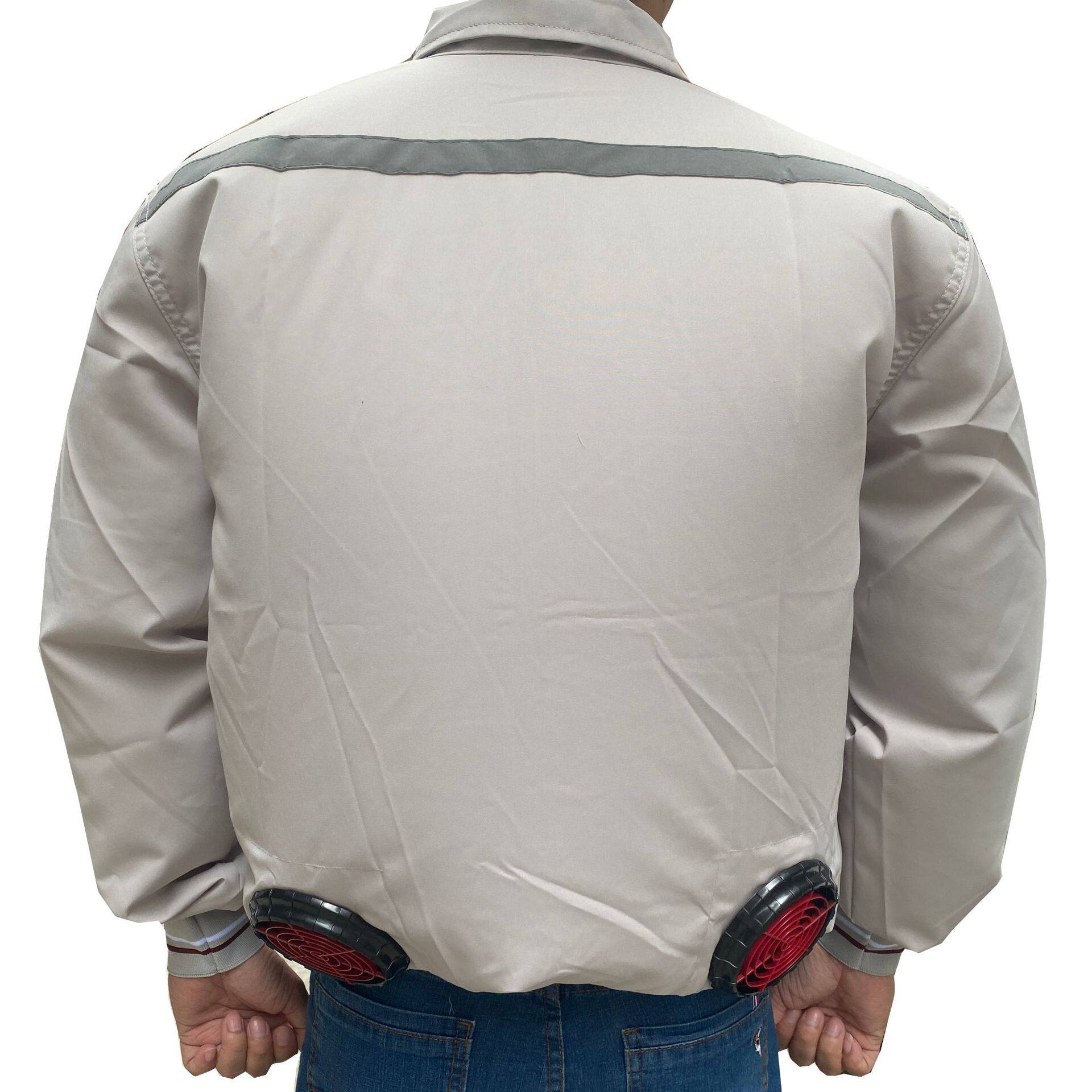 源头工厂降温空调服带风扇的衣服工装迷彩服涤棉焊工服制冷