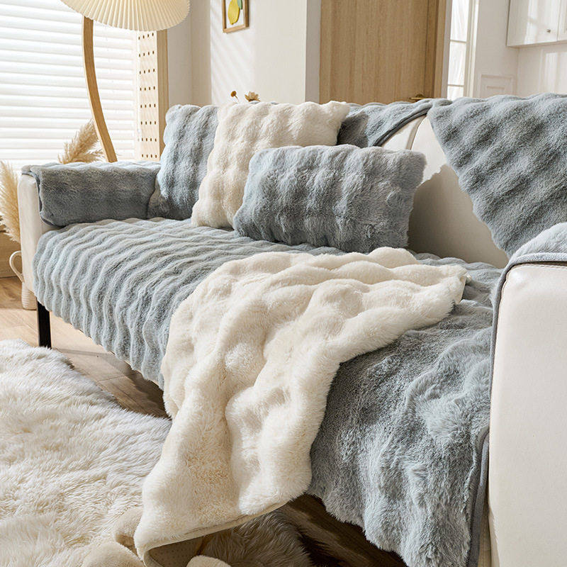 新款兔毛绒沙发垫子冬季防滑轻奢坐垫皮沙发套罩加绒加厚盖布巾,居家布艺,沙发垫,淘宝优惠券,粉丝福利购,淘宝优惠卷