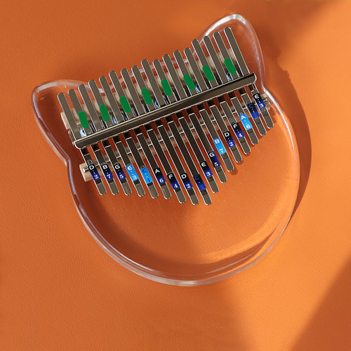 2025新款透明五指卡林巴迷你拇指琴初学者木质便携式迷你拇指筝