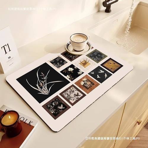 轻奢感厨房台面沥水垫吸水垫咖啡机垫桌面隔热茶水垫子包邮】