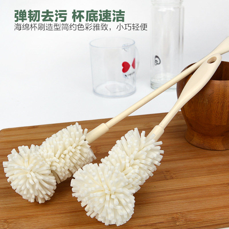 长柄硅胶纳米海绵杯刷水杯保温杯奶内部清洗污渍杯刷水杯清洁刷图片