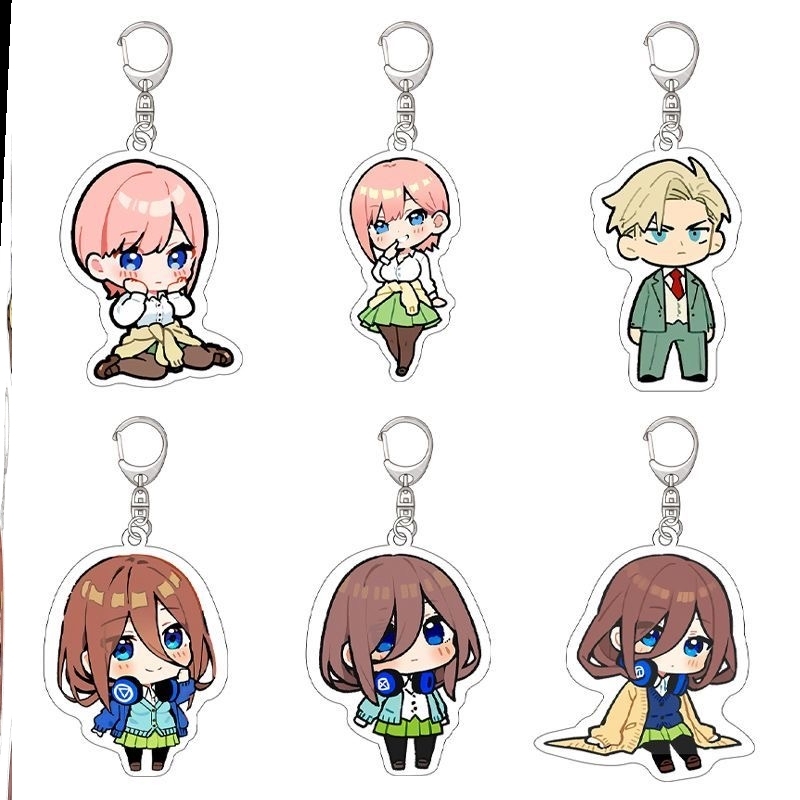 Q版可爱三玖同人周边五等分的花嫁动漫周边挂件 精美亚克力钥匙扣