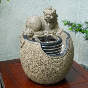 貔貅风水生财流水摆件循环水办公室茶桌喷泉水景吐水神兽水系景观