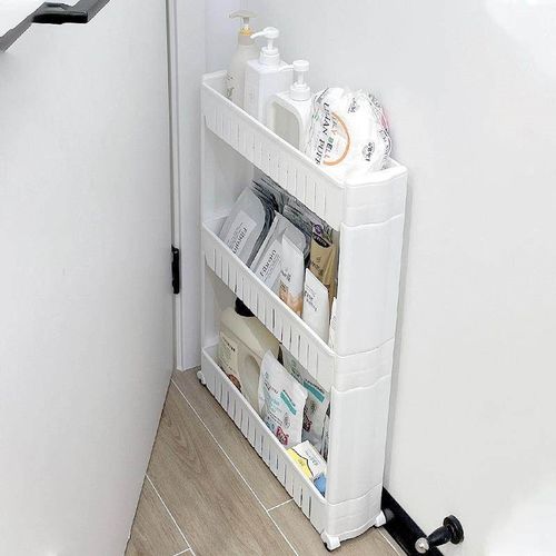 门后夹缝置物架卫生间缝隙浴室超窄款收纳柜极窄架子收纳架小推车