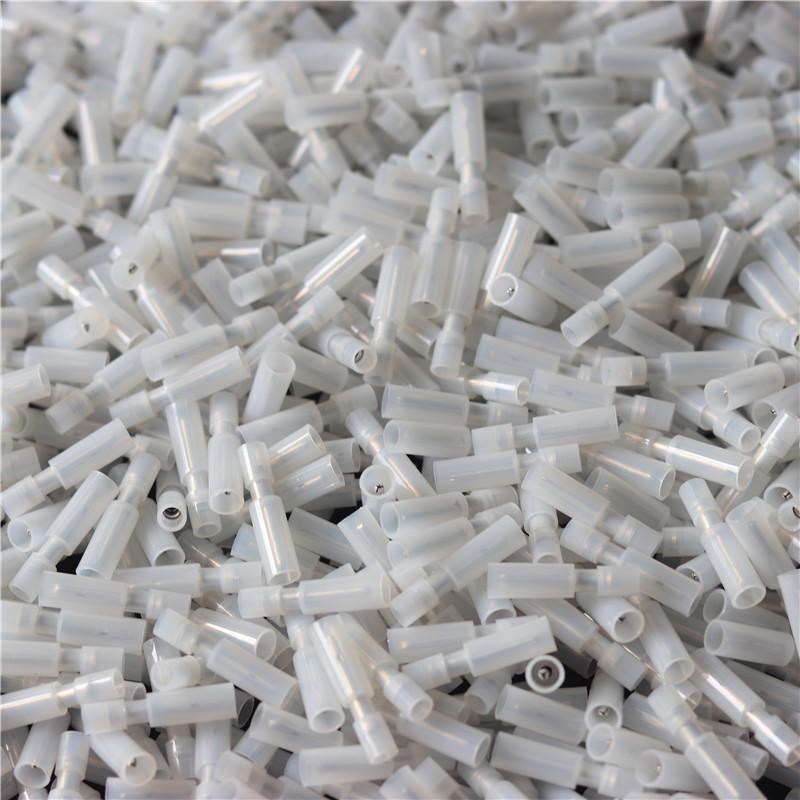 FRFNYD/MPFNYD0.5-0.78白色透明尼龙子弹头公母接W线插拔冷压端子
