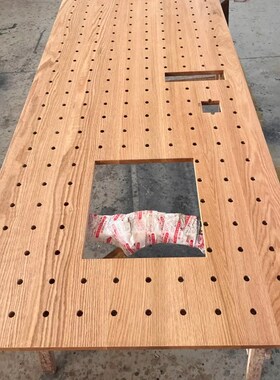 北美FASe级纯实木洞洞板 定制红橡白蜡黑胡桃木樱桃木玄关收纳展