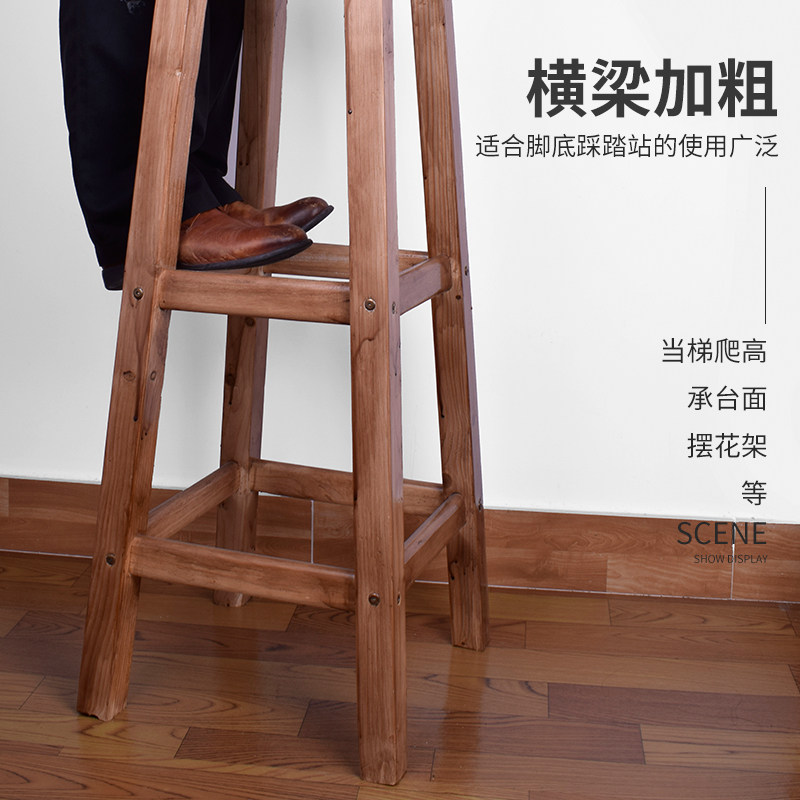 实木加高特高脚凳超高凳1.10二三1.2m1.3米1.5一米五高凳子cm圆椅