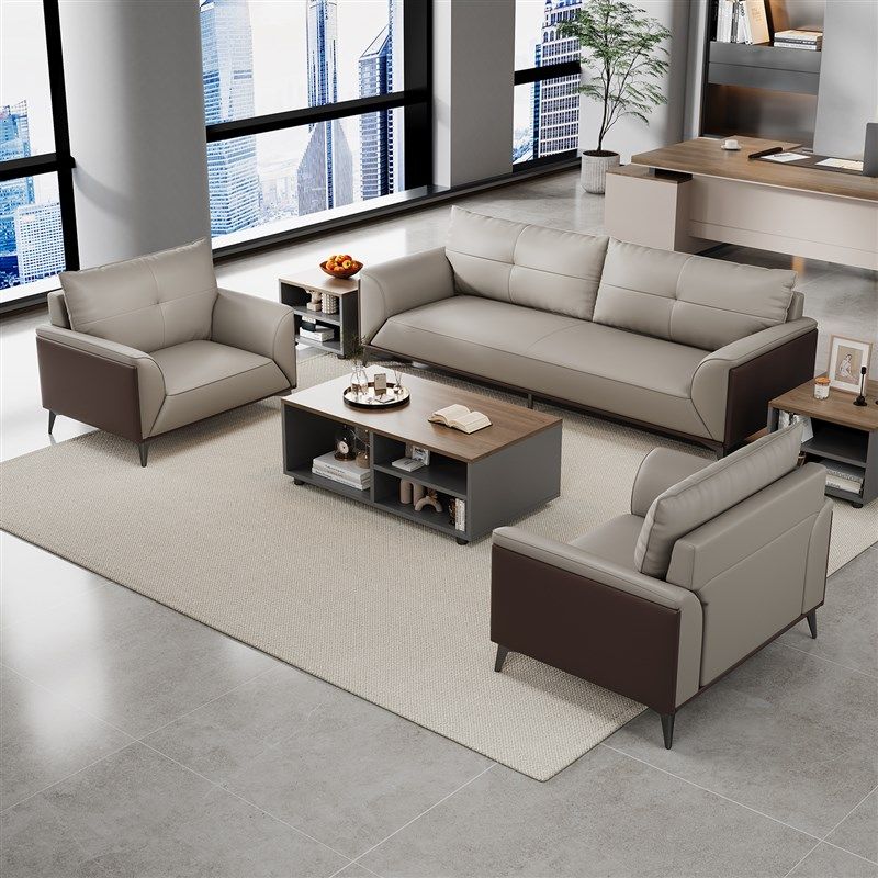 猫抓皮办公沙发商务简约接待会客等候休息区三人位真皮沙发办公室,商业/办公家具,沙发,淘宝优惠券,粉丝福利购,淘宝优惠卷