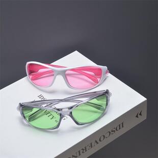 夏季新款司机骑行防紫外线炫彩太阳眼镜男女潮人嘻哈蹦迪街拍墨镜