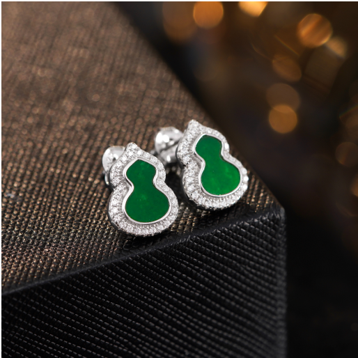 【六月来了】 银镶葫芦耳钉 YDA00514