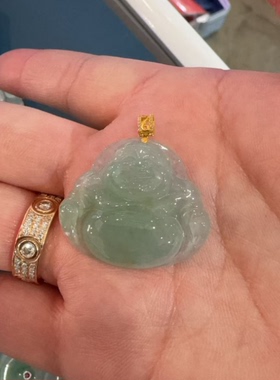 【矿姐来了】 18K带钻S扣佛公 SYDA01026