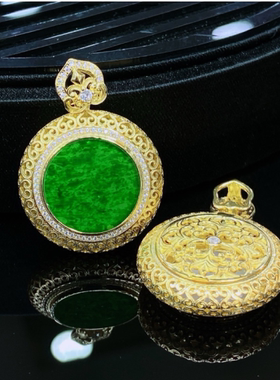 【六月来了】 银镶镂空圆牌（花扣头） YDA00974