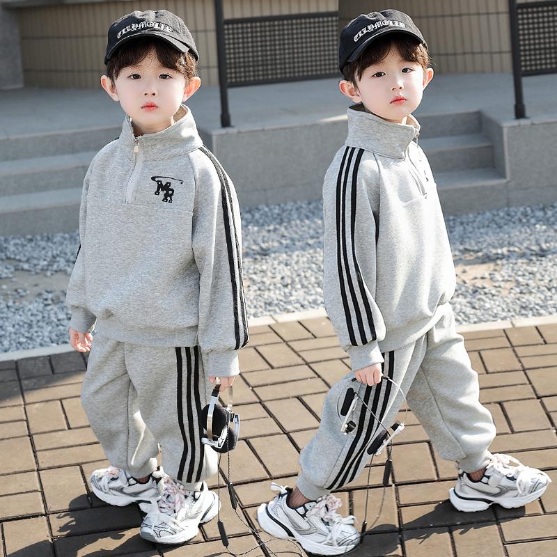 男童春装套装2025新款儿童春秋款中小童男孩运动服卫衣卫裤两件套