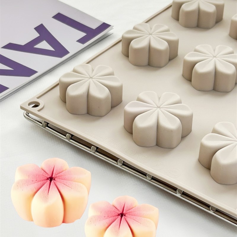 一口甜1a2片樱花模具/蚊子模具慕斯硅胶模具春天花形花瓣烘焙工具