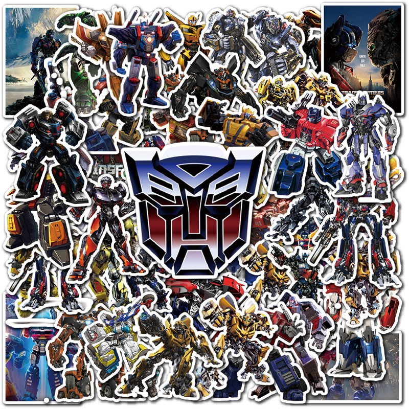 50张变形金刚Transformers贴纸汽车人Autobots霸天虎Decepticons