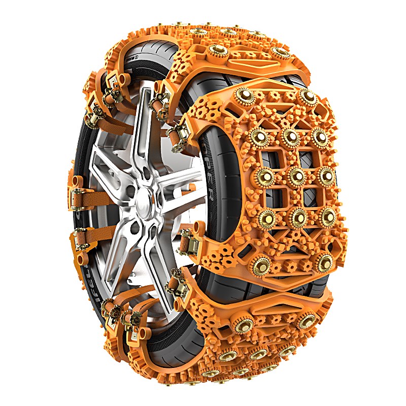 suv汽车防滑链轿车通用型不伤胎自动H收紧越野车加粗雪地防滑神器