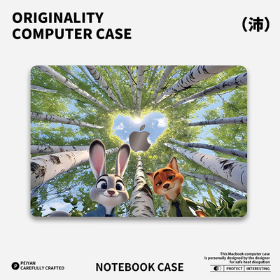 疯狂动物城适用苹果华为电脑macbook15卡通周边保护壳mac笔记本电脑2025款M2pro15寸macbookair13膜M3轻薄壳