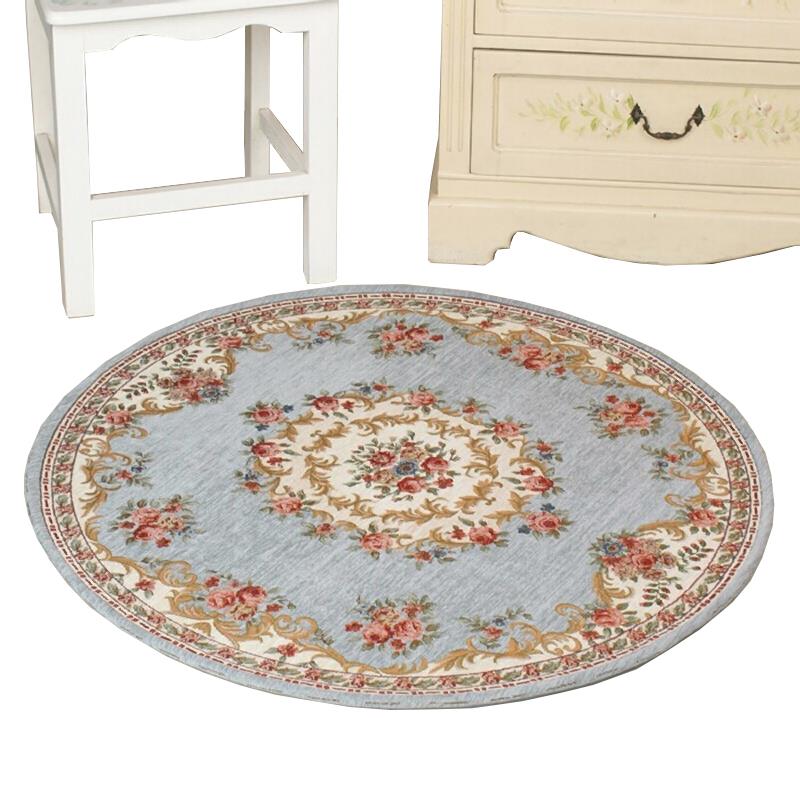 简约北摇欧圆形地毯欧式垫圆毯卧室毯吊客篮地垫吊mjs120y1椅圆垫