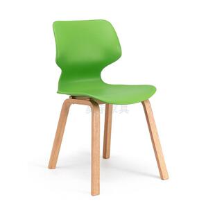 四脚移动会议椅办公室椅客户接待椅木脚椅学生上课椅塑钢椅吧台椅