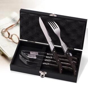 西餐餐具套装高档木柄牛排刀叉两件套加厚不锈钢家用主餐刀