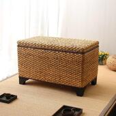 凳床尾凳客厅卧室收纳鞋 北欧藤木换鞋 凳可储物收纳凳坐箱储物鞋 凳