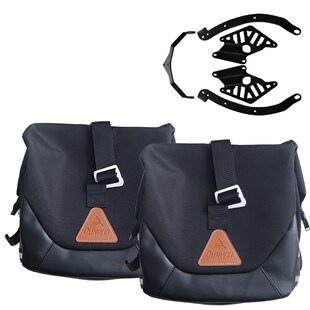 适用奔达金c吉拉450摩托车改装复古快拆边包BD400-15侧挂包帆布包