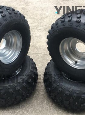 ATV四轮沙滩h车卡丁车10寸 22X11-10寸越野花纹真空轮胎轮毂