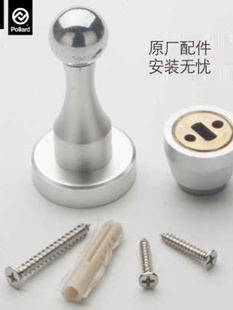 新装 黑色门吸地吸门挡门碰墙吸 强磁力吸门器品 派加厚太空铝门吸