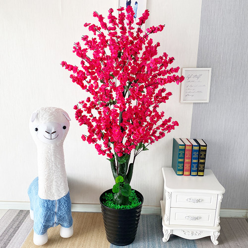 仿真樱花树桃花树摆件盆栽